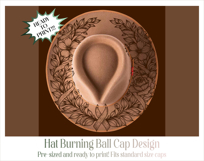Awareness Ribbon Hat Burning Design for Pyrography Product Image 4