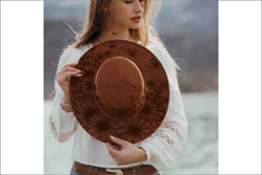 Daisies and Bees Hat Burning Design - Pyrography Product Image 4