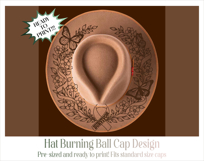 Awareness Ribbon Hat Burning Design for Pyrography Product Image 4