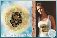 Tiger Safari Animal Sublimation Design | 300dpi PNG image Product Image 1