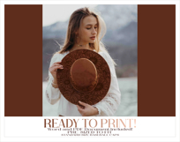 Flowers and Leaves Hat Burning Design - For Pyrography Product Image 9