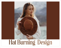 Birdhouse and Flowers Hat Burning Design - For Pyrography Product Image 5