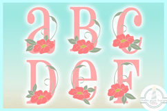 Floral and Leaves Letter Full Alphabet Bundle SVG Product Image 3