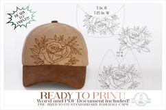 Roses Baseball Cap Hat Burning Design Product Image 1