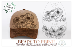 Daisies Baseball Cap Hat Burning Design Product Image 1