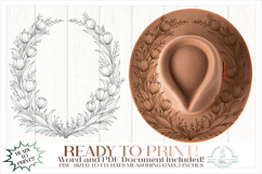 Tulips Hat Burning Design - For Pyrography Product Image 1