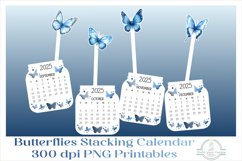 2025 Butterflies Calendar Desktop PNG, Print Then Cut files Product Image 4