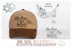 Flip Flops Make Life Better Quote Baseball Cap Hat Burning Product Image 1