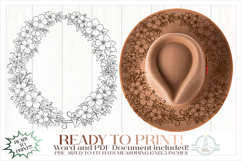 Ivy and Flowers Hat Burning Design - For Pyrography Product Image 1