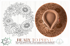 Flowers and Leaves Hat Burning Design - For Pyrography Product Image 1