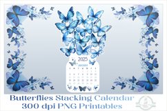 2025 Butterflies Calendar Desktop PNG, Print Then Cut files Product Image 5