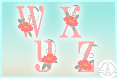 Floral and Leaves Letter Full Alphabet Bundle SVG Product Image 5