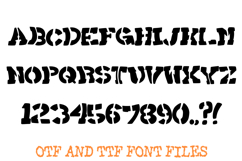 Wobbly Army Stencil Hand Drawn Lettering ABC Military Font Product Image 2