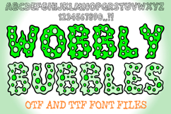 Wobbly Bubbles Alphabet Lettering ABC Text Cartoon Germ Font Product Image 2