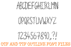Wobbly Wire Lettering Font Spring Bouncy ABC OTF Type Product Image 2