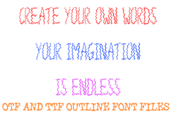 Wobbly Wire Lettering Font Spring Bouncy ABC OTF Type Product Image 3