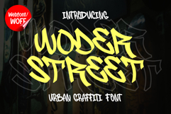 Woder Street | Monoline Handwritten Graffiti Webfont Product Image 1