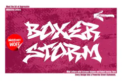 Boxer Storm - Wild Graffiti Webfont for Bold Urban Websites Product Image 1