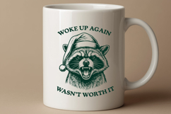 Funny Sarcastic Raccoon Morning SVG Cut File Design Product Image 2