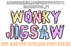 Wokny Jigsaw Alphabet Lettering Font Puzzle ABC OTF  by Squeeb Creative