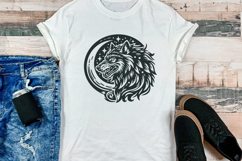 Mystic Wolf Moon SVG Night Wolf Cut File Product Image 3