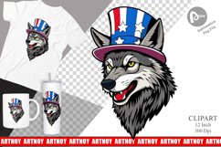 Wolf Patriotic Clipart Product Image 1