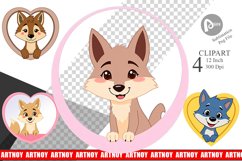 Clipart Heart Wolf Product Image 1