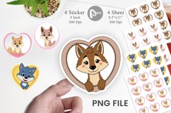 Sticker Heart Wolf Product Image 1