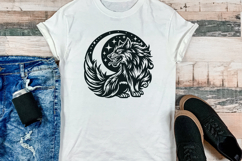 Aggressive Wolf Moon SVG Night Wolf Cut File Product Image 3