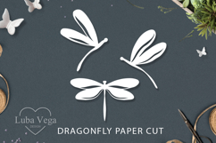 Dragonfly papercut file / laser cutting Dragonfly Product Image 1