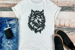 Fierce Wolf Head SVG Alpha Wolf Face Product Image 2