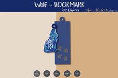 Wolf Bookmark Template Product Image 2