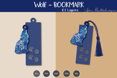 Wolf Bookmark Template Product Image 1