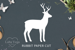 Deer silhouette template / Bear paper cut Product Image 1