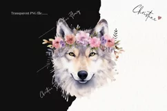Watercolor Wolf Clipart | Watercolor Animal PNG Product Image 2