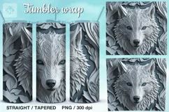 3d Animals 5 Tumbler Sublimation, 20 oz Tumbler Wraps Product Image 3