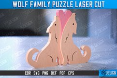 Wolf Family Puzzle Laser Cut|Wolf Baby Animals Family Puzzle Product Image 2