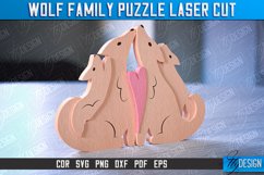 Wolf Family Puzzle Laser Cut|Wolf Baby Animals Family Puzzle Product Image 4