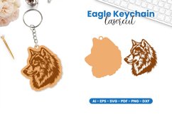 Wolf Keychain Lasercut SVG Product Image 1
