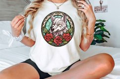 Watercolor Wolf Flower Stained Glass Clipart Bundle Product Image 4