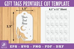 Wolf Gift Tags Printable Cut Product Image 1