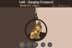 Wolf hanging Ornament Product Image 2