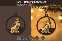 Wolf hanging Ornament Product Image 3