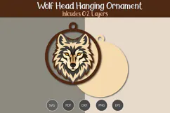 Wolf Head Hanging Ornament Product Image 2