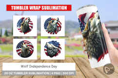 Tumbler Wolf 4th of July Product Image 1