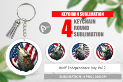 Keychain Wolf 4th of July Product Image 1