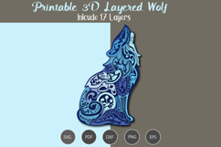 3D Layered Wolf SVG Product Image 3