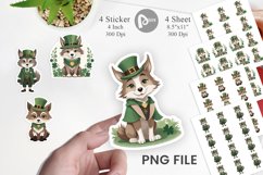 Wolf St. Patrick Sticker Product Image 1