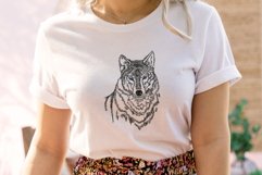 Wolf sketch embroidery design Product Image 4