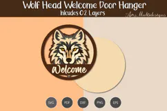 Wolf head welcome door hanger Product Image 2
